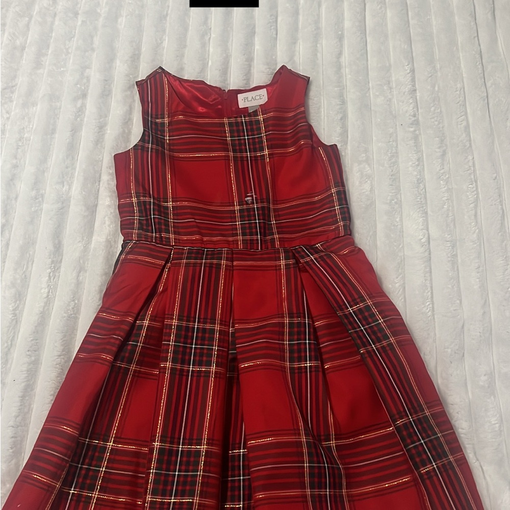 Place Red Plaid Kids Formal Dress